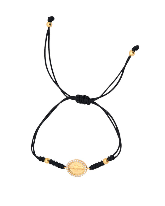 Pulsera Virgen de la Milagrosa con orla de circonitas