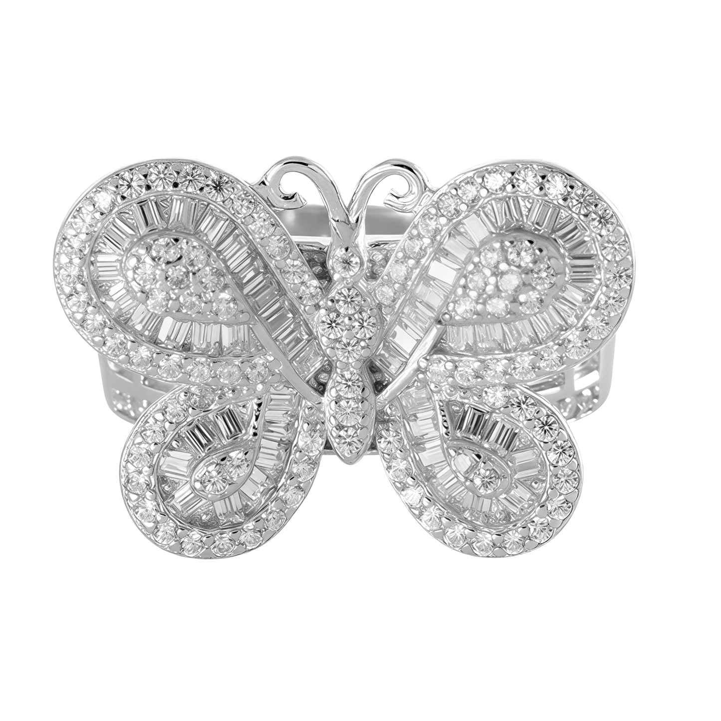 Anillo mariposa con circonitas