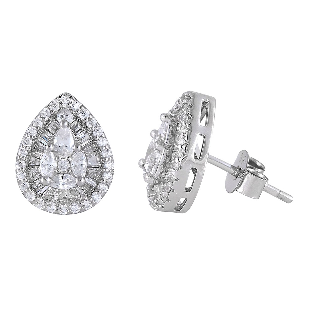 Pendientes forma gota circonitas