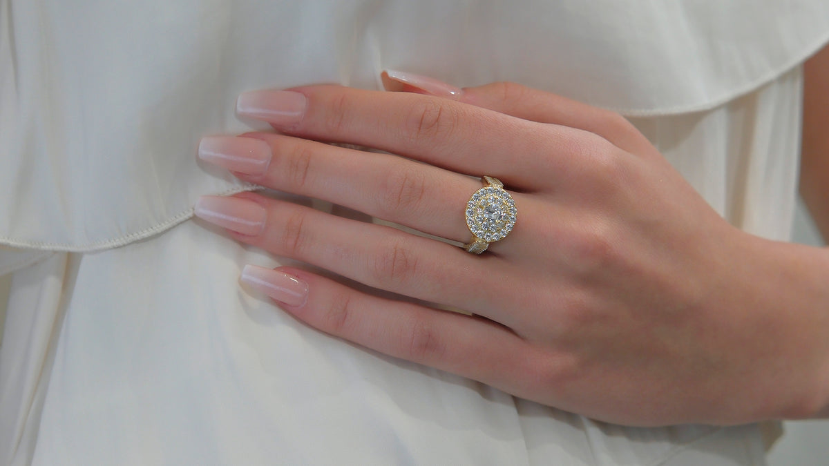 Anillo en plata con baño de oro