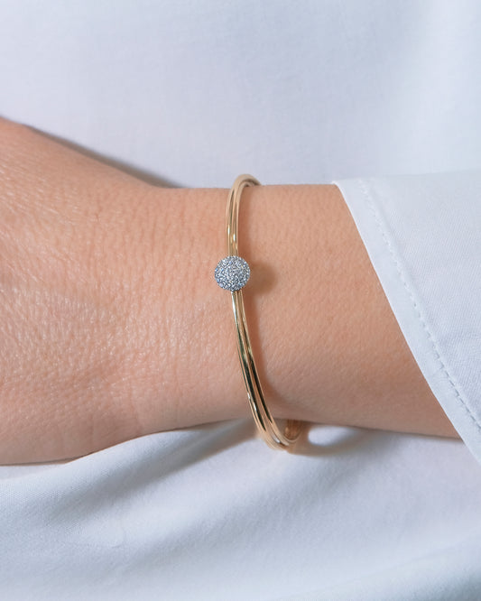 Pulsera 3 hilos  con motivo redondo central