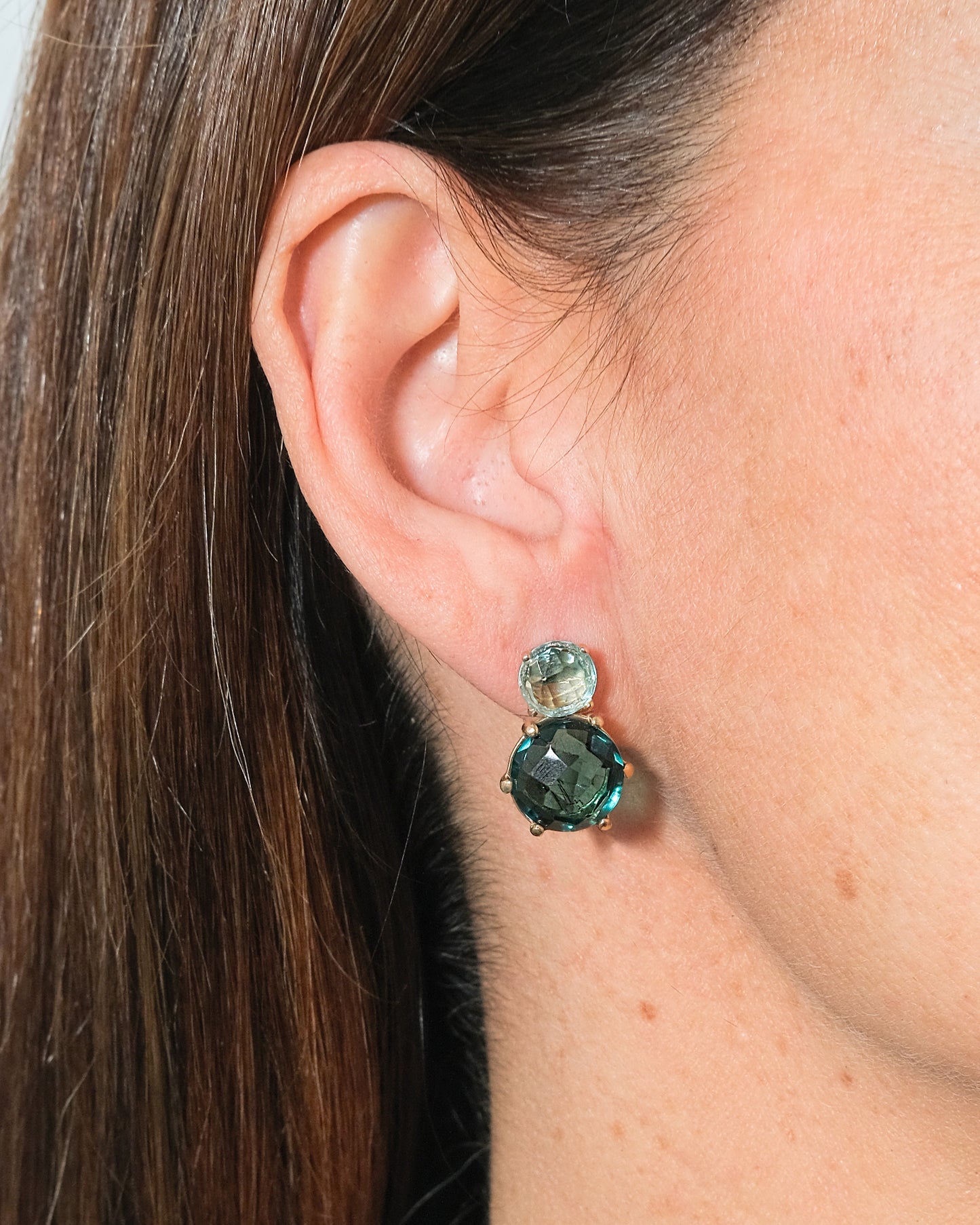 Pendientes ágatas azules