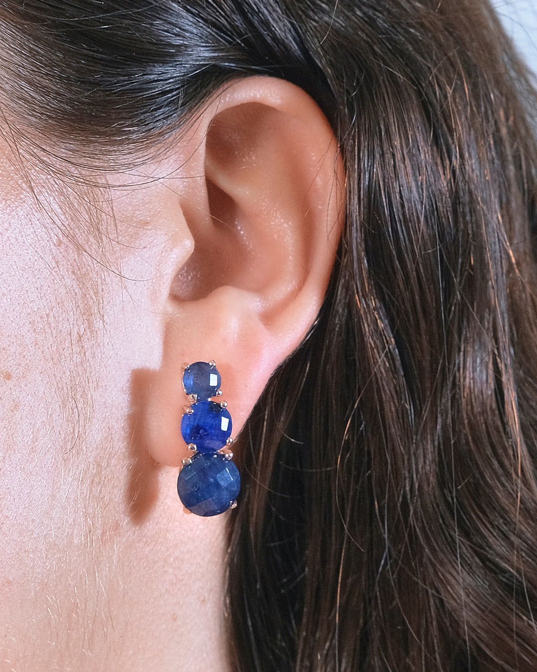 Pendientes ágatas azules