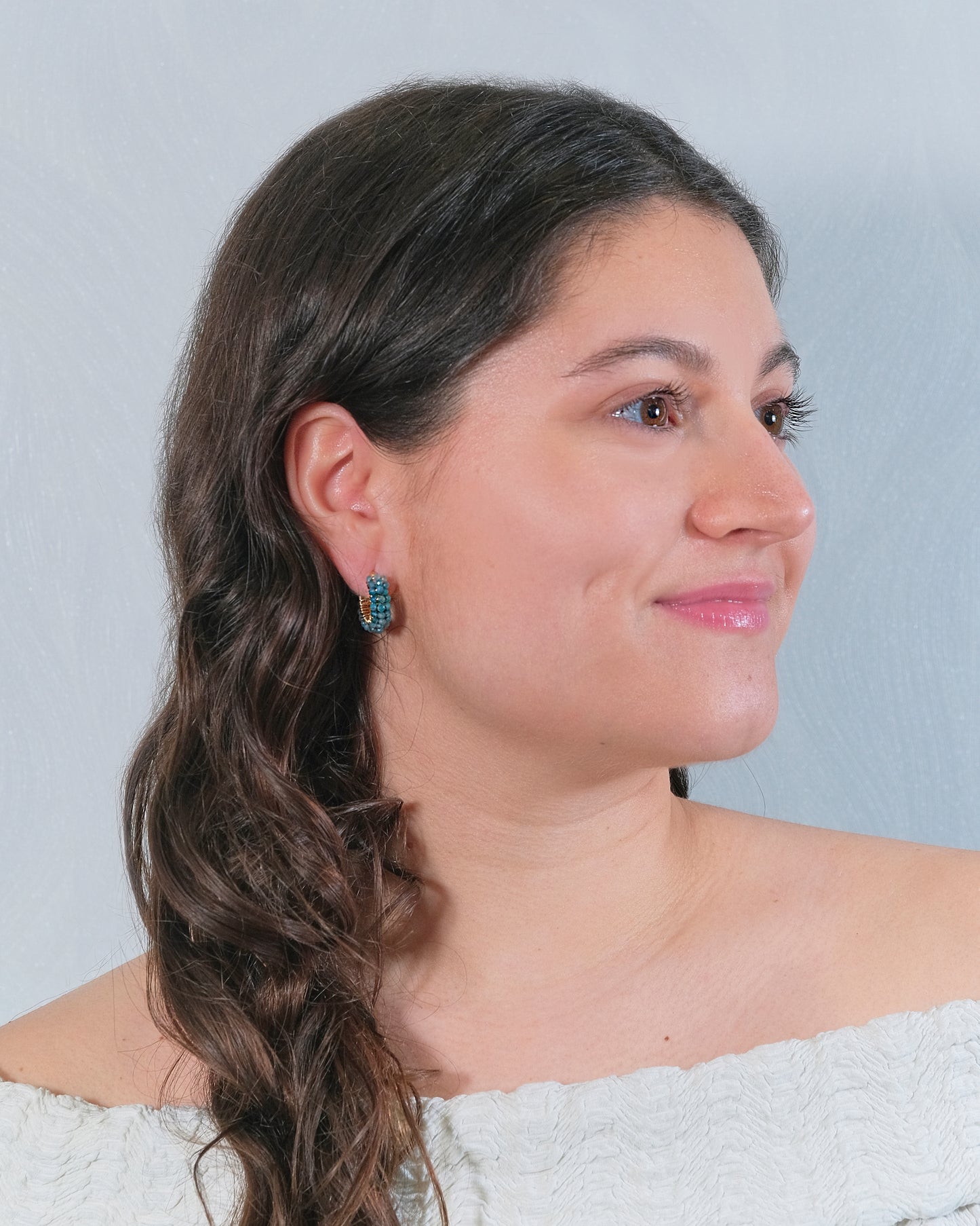 Pendientes ágatas azules