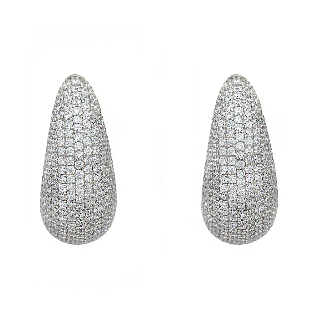 Pendientes en plata forma de gota