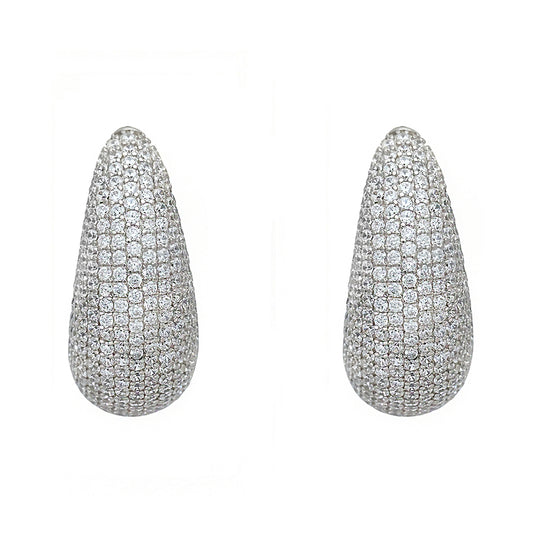 Pendientes en plata forma de gota
