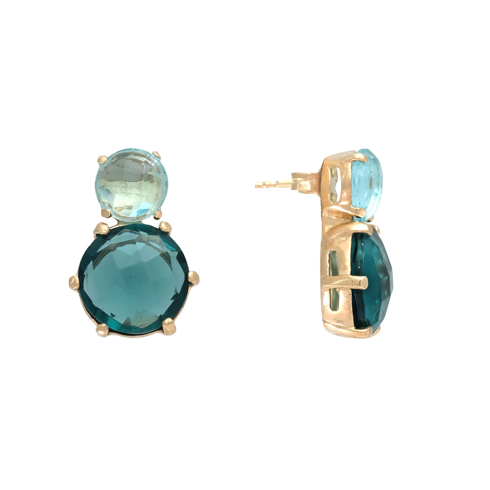 Pendientes ágatas azules