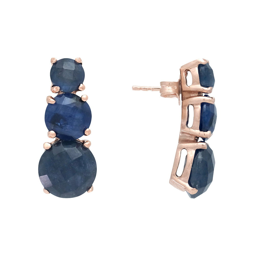 Pendientes ágatas azules