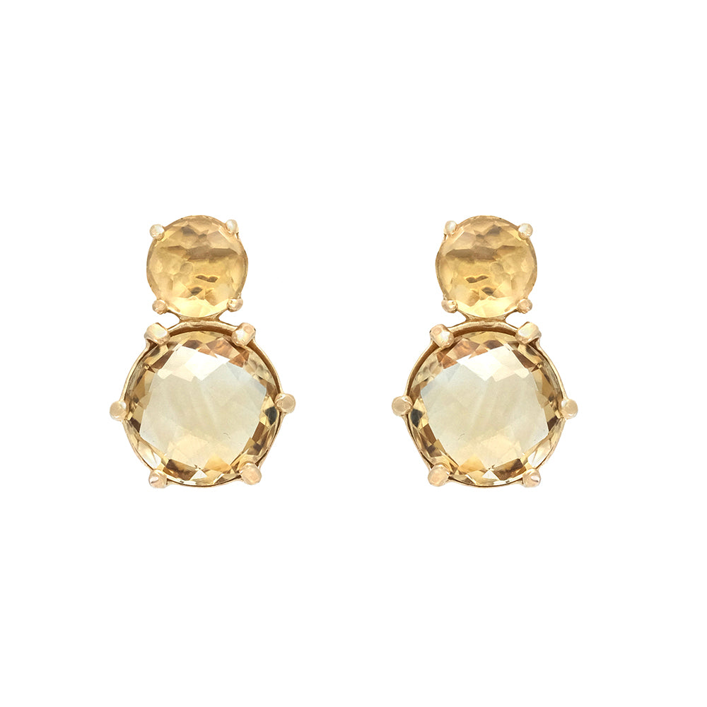 Pendientes dobles citrinos