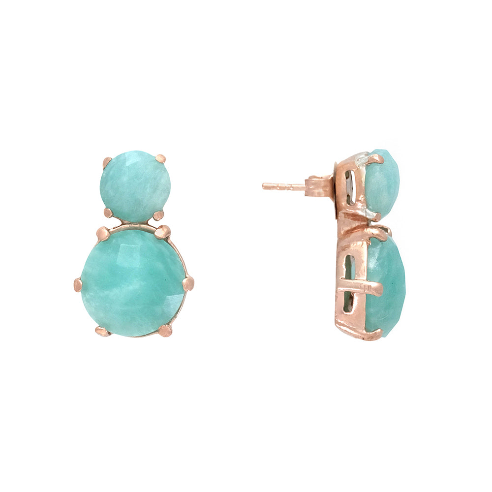 Pendientes piedras calcedonia