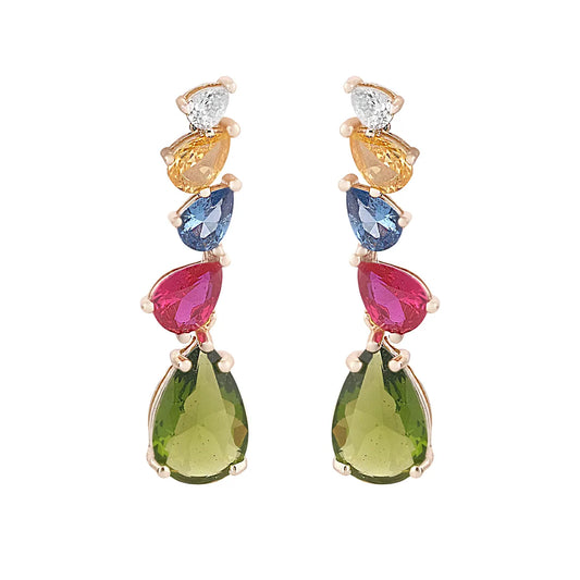 Pendientes-largos-en-plata-con-baño-de-oro-en-circonitas-de-colores