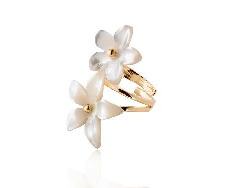 Anillo dobles flores