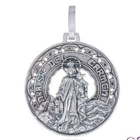 Large Carmen Virgin medal in silver