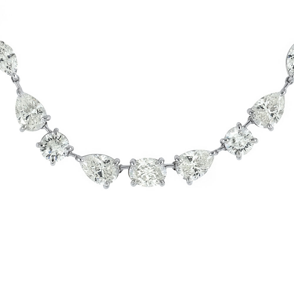 Gargantilla en plata con piedras combinando tallas