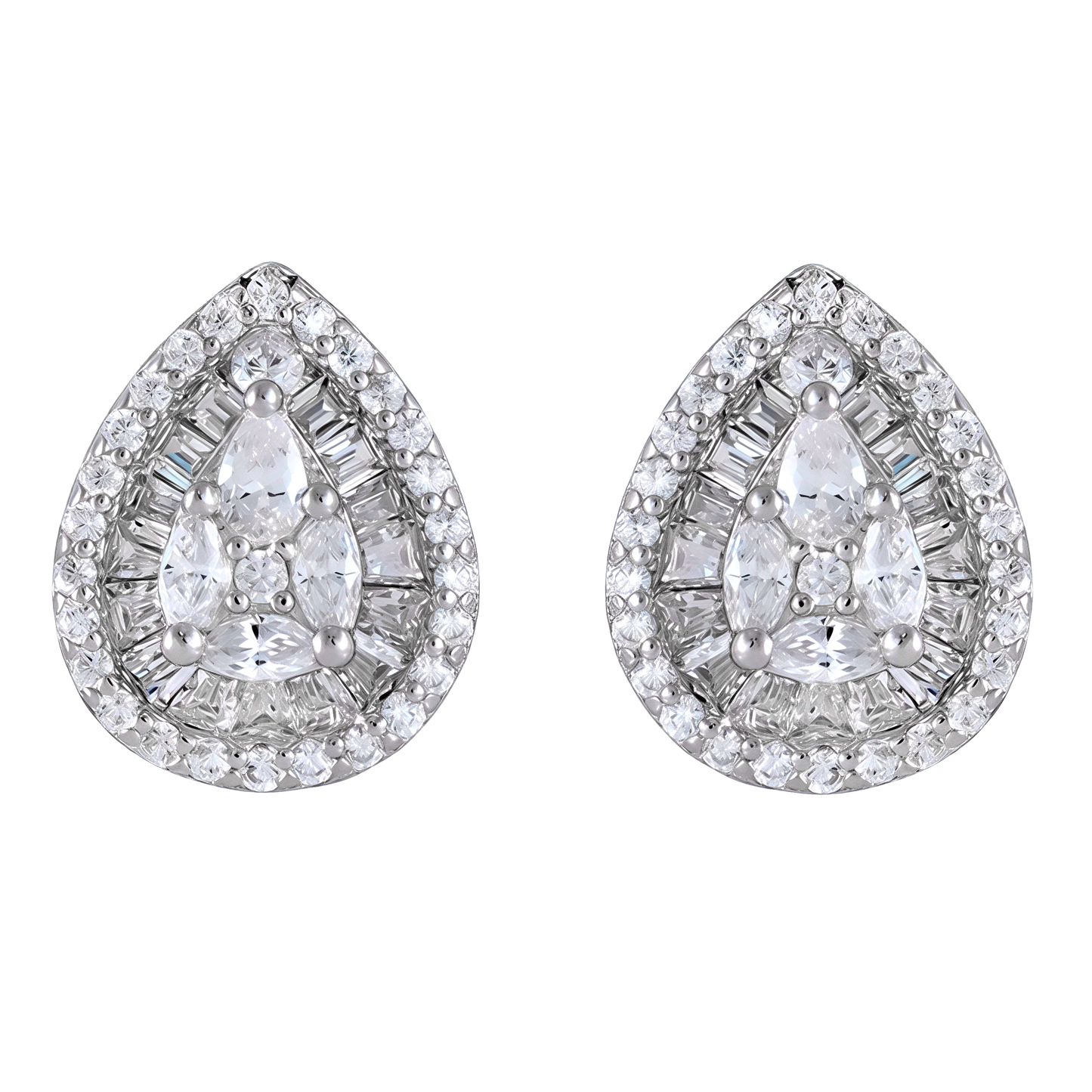 Pendientes forma gota circonitas