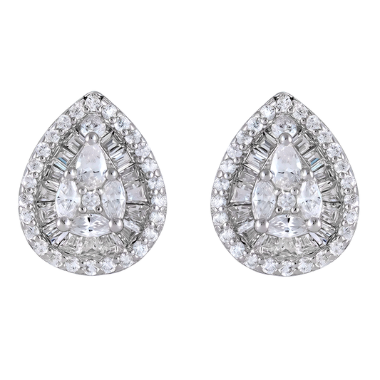 Pendientes forma gota circonitas