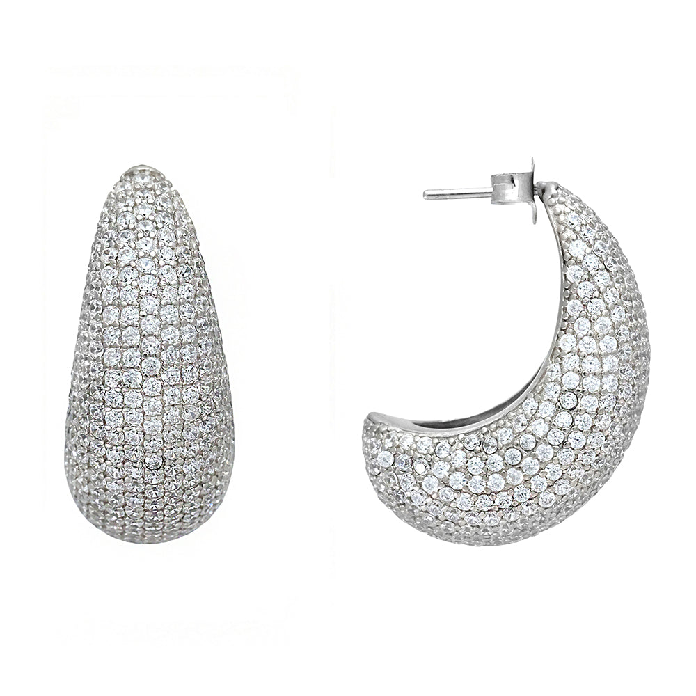 Pendientes en plata forma de gota