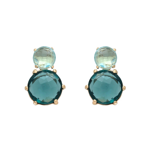 Pendientes ágatas azules