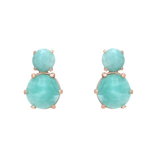 Pendientes piedras calcedonia